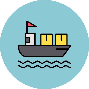 tekne ikonu vektör illüstrasyonu