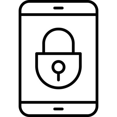 Telefon kilit vektör simgesi