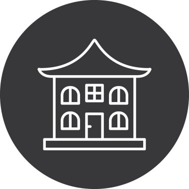 Okul vektör simgesi. düz dizayn.