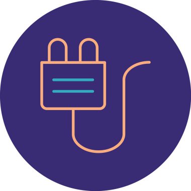 Kablo simgesinin vektör illüstrasyonu