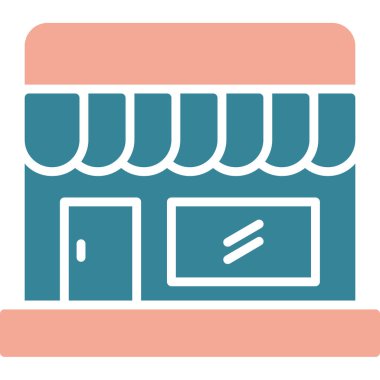 Dükkan. Web simgesi basit illüstrasyon