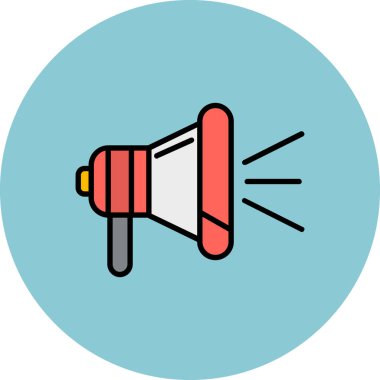 Megafon ikonu vektör illüstrasyonu