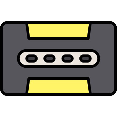 usb flash bellek simgesi renk ana hatları vektörü