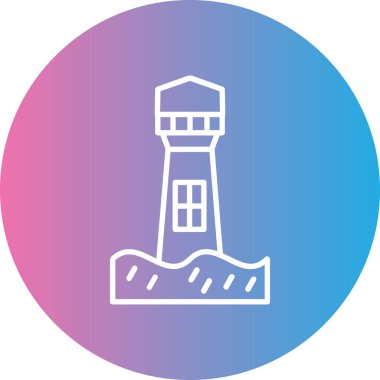 Deniz feneri simgesinin vektör illüstrasyonu