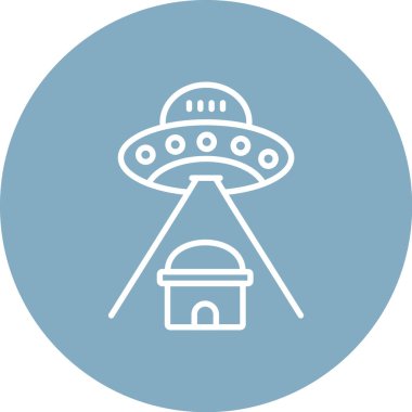 uzay UFO simgesi. vektör illüstrasyonu