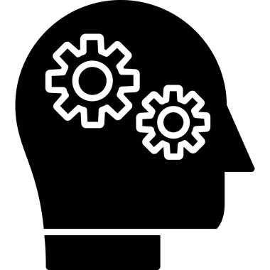 dişli başlık simgesi, vektör illüstrasyonu