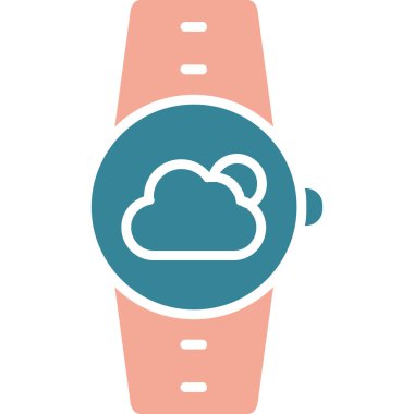 Modern saat simgesinin vektör illüstrasyonu