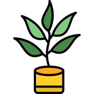 bitki simgesi vektör illüstrasyonu