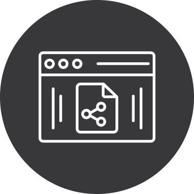 Tarayıcı. Web simgesi basit illüstrasyon