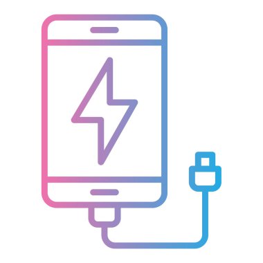 Mobil simge yükleniyor, vektör çizimi