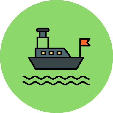 Gemi simgesi vektör illüstrasyonu