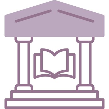 kitaplık, kütüphane, vektör illüstrasyonu, resim