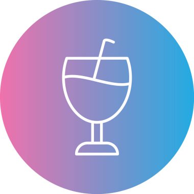 Kokteyl İç Web simgesi vektör illüstrasyonu