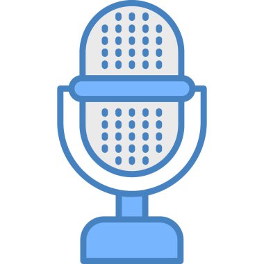 Mikrofon. Web simgesi basit illüstrasyon