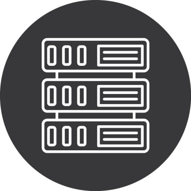 veritabanı. Web simgesi basit illüstrasyon