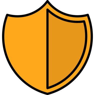 Kalkan vektör simgesi. Basit vektör illüstrasyonu.