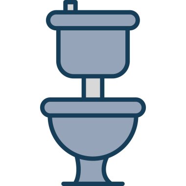 Tuvalet. Web simgesi basit illüstrasyon