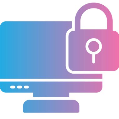 güvenlik simgesi vektör illüstrasyonu