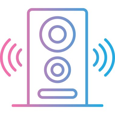 Bir radyo simgesinin vektör illüstrasyonu