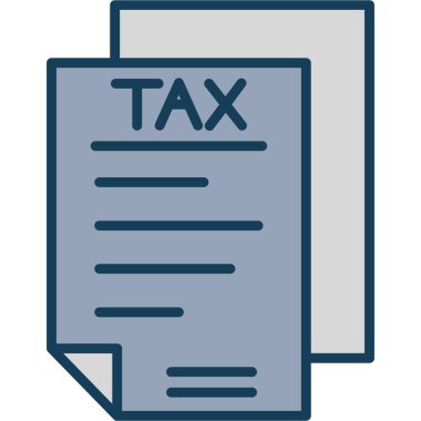 Vergi. Web simgesi basit illüstrasyon