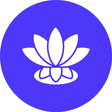 lotus. Web simgesi basit illüstrasyon