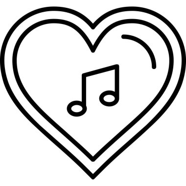 Müzik. Web simgesi basit illüstrasyon