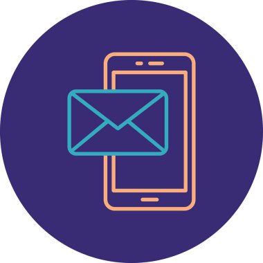 Cep telefonu. Web simgesi basit illüstrasyon