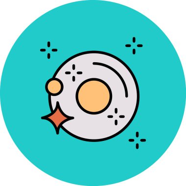 uzay roket simgesi, vektör, illüstrasyon