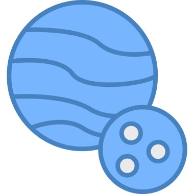 bowling. Web simgesi basit illüstrasyon