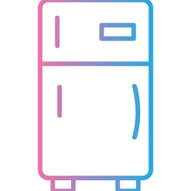 Buzdolabı simgesi, vektör çizimi