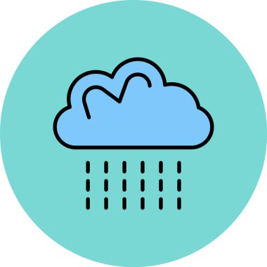 Bulut. Web simgesi basit illüstrasyon