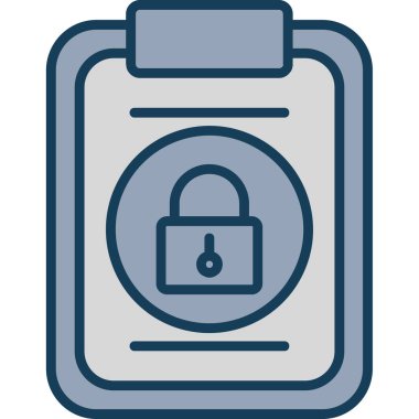 Kilit. Web simgesi basit illüstrasyon