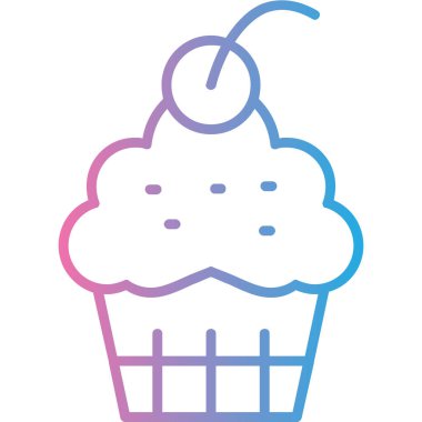 Dondurma. Web simgesi basit illüstrasyon