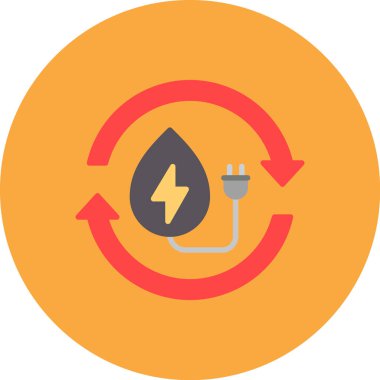 enerji ikonu vektör illüstrasyonu