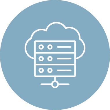 Bulut hesaplama simgesi vektör illüstrasyonu