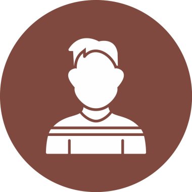 Man avatar simgesi, vektör illüstrasyonu