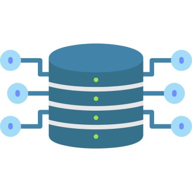 Veritabanı sunucu vektör simgesi