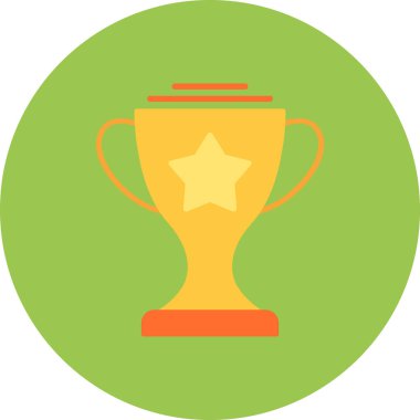 Kupa bardak düz vektör simgesi