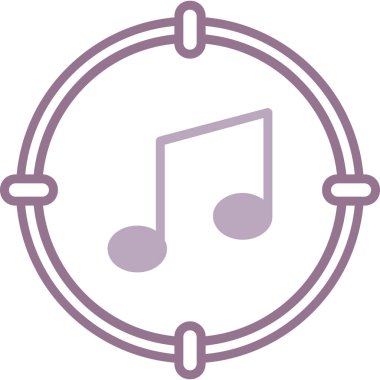 Müzik. Web simgesi basit illüstrasyon
