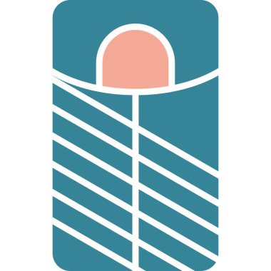 Web simgesi, tıbbi maskenin vektör illüstrasyonu