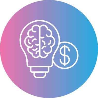 Para simgesinin vektör illüstrasyonu