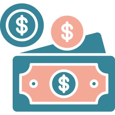 Para için. Web simgesi basit illüstrasyon