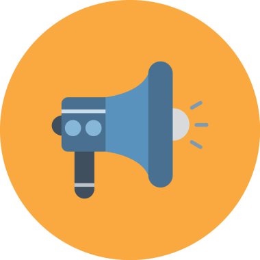 Konuşmacı. Web simgesi basit illüstrasyon