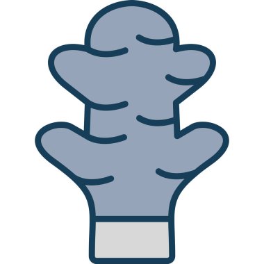 eldiven simgesi vektör illüstrasyonu