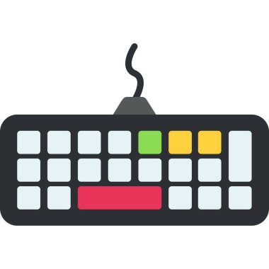 Beyaz arkaplanda klavye simgesi