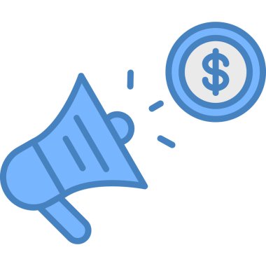 Megafon ikonu vektör illüstrasyonu