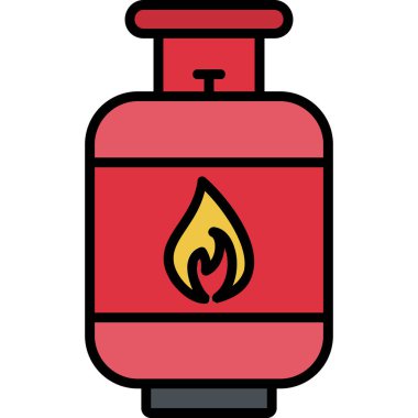 Yangın söndürme ikonu. ağ için itfaiyeci vektör simgelerinin karikatür çizimi