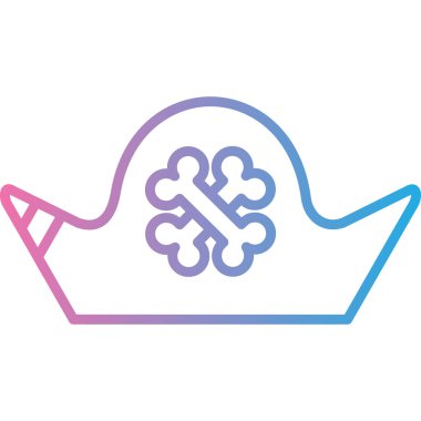 crown with heart line style icon vector design