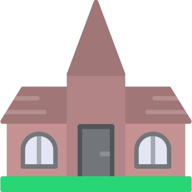 düz biçimli ev inşa simgesi