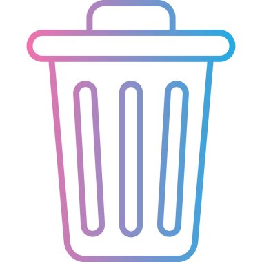 Çöp. Web simgesi basit illüstrasyon